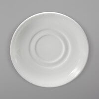 Oneida R4220000500 Royale 5 3/4 inch Bright White Porcelain Saucer - 36/Case