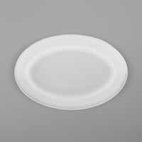 Oneida R4220000341 Royale 9 1/4 inch Bright White Porcelain Oval Platter - 36/Case