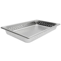 Vollrath 30023 Super Pan V® Full Size 2 1/2" Deep Anti-Jam Perforated Stainless Steel Steam Table / Hotel Pan - 22 Gauge