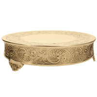 Tabletop Classics by Walco ACG88516 16 inch Floral Round Gold-Plated Cake Stand