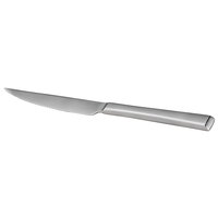 Master's Gauge by World Tableware 946 5762 Santorini Satin 9 1/2 inch 18/10 Stainless Steel Extra Heavy Weight Steak Knife - 12/Case