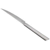 Master's Gauge by World Tableware 946 5762 Santorini Satin 9 1/2 inch 18/10 Stainless Steel Extra Heavy Weight Steak Knife - 12/Case