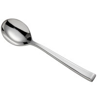 Master's Gauge by World Tableware 947 016 Santorini Mirror 6 1/4 inch 18/10 Stainless Steel Extra Heavy Weight Bouillon Spoon - 12/Case