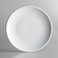 Acopa 7 3/8 inch Round Bright White Coupe Stoneware Plate - 6/Pack