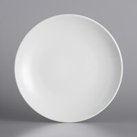 Acopa 10 1/2" Round Bright White Coupe Stoneware Plate - 4/Pack