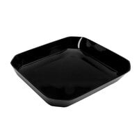 Delfin BCC-1210-10 104 oz. Cut Corner Black Rectangular Acrylic Bowl