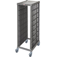 Cambro UPR1826FP40 Camshelving® Ultimate 40 Pan End Load Bun / Sheet Pan Rack with Plastic Casters - Unassembled