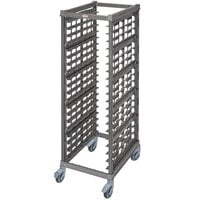 Cambro UPR1826FPA20 Camshelving® Ultimate 20 Pan End Load Bun / Sheet Pan Rack with Plastic Casters - Assembled