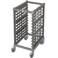 Cambro UPR1826HP12 Camshelving® Ultimate 12 Pan Half Size End Load Bun / Sheet Pan Rack with Plastic Casters - Unassembled
