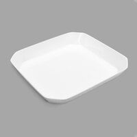 Delfin BCC-1210-20 104 oz. Cut Corner White Rectangular Acrylic Bowl