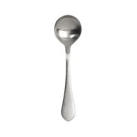 Arcoroc FM609 Stone Satin 6 7/8 inch 18/10 Extra Heavy Weight Stainless Steel Soup Spoon by Arc Cardinal - 12/Case