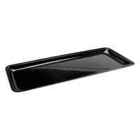 Delfin TRC-3010-10 30 inch x 10 inch x 1 inch Black Acrylic Market Tray
