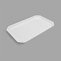 Delfin ICC-1510-20 Cut Corner White 15 inch x 10 inch x 1 inch Rectangular Acrylic Bowl Insert