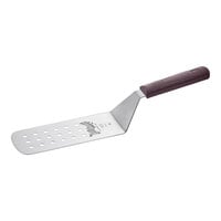 Mercer Culinary M18310 Hell's Handle® High Heat 8" x 3" Perforated Rounded Edge Turner