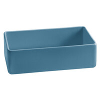 Tablecraft CW4022PB Contemporary Collection Pigeon Blue 1.75 Qt. Cast Aluminum Straight Sided Bowl - 3 inch Deep