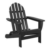 POLYWOOD AD5030BL Black Classic Folding Adirondack Chair
