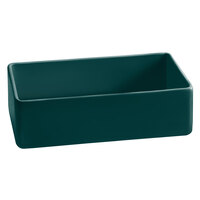 Tablecraft CW4022HGN Contemporary Collection Hunter Green 1.75 Qt. Cast Aluminum Straight Sided Bowl - 3 inch Deep