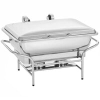Vollrath 4644050 Mirage® 25" x 16 1/2" Stainless Steel Induction Chafer Stand with Fuel Holders