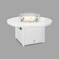 POLYWOOD CTF48RWH White 48" Round Fire Pit Table