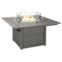 POLYWOOD CTF42SGY Slate Grey 42" Square Fire Pit Table