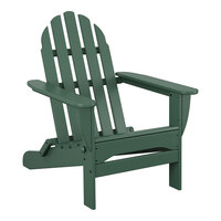 POLYWOOD AD5030GR Green Classic Folding Adirondack Chair