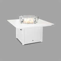 POLYWOOD CTF42SWH White 42" Square Fire Pit Table