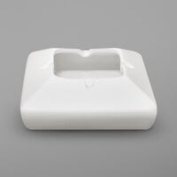 RAK Porcelain BAAT11 Banquet 4 1/2 inch x 4 1/2 inch Ivory Porcelain Windproof Square Ashtray - 12/Case