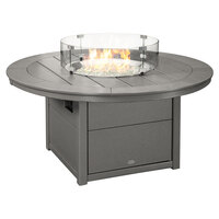 POLYWOOD CTF48RGY Slate Grey 48" Round Fire Pit Table
