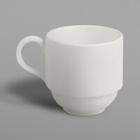RAK Porcelain CLSC20 Classic Gourmet 6.8 oz. Ivory Porcelain Stackable Cup - 12/Case