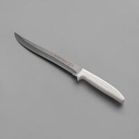Dexter-Russell 13483 Sani-Safe 8" White Handle Scalloped Utility Knife