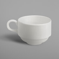 RAK Porcelain CLSC23 Classic Gourmet 7.8 oz. Ivory Porcelain Stackable Cup - 12/Case
