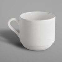 RAK Porcelain BACU09 Banquet 3.1 oz. Ivory Porcelain Tall Stackable Cup - 12/Case