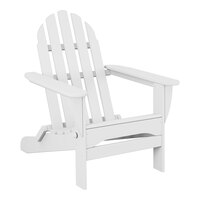 POLYWOOD AD5030WH White Classic Folding Adirondack Chair