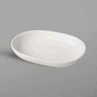 RAK Porcelain BABD11 Banquet 2.2 oz. Ivory Porcelain Oval Dish - 12/Case
