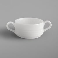 RAK Porcelain BACS18 Banquet 6.1 oz. Ivory Porcelain Soup Bowl with 2 Handles - 6/Case