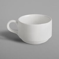 RAK Porcelain BACU23 Banquet 7.8 oz. Ivory Porcelain Stackable Cup - 12/Case