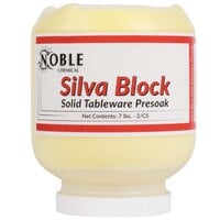Noble Chemical Silva Block 7 lb. / 112 oz. Concentrated Solid Tableware Presoak - 2/Case