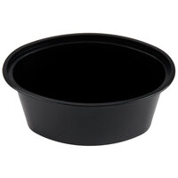 Pactiv Newspring E1003B ELLIPSO 3 oz. Black Oval Plastic Souffle / Portion Cup - 1000/Case