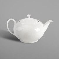 RAK Porcelain NNTP110 Nano 37.2 oz. Ivory Porcelain Teapot and Lid - 4/Case
