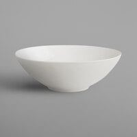RAK Porcelain FDBO16 Fine Dine 10.5 oz. Ivory Porcelain Oval Salad Bowl - 6/Case