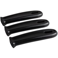 Vollrath 6100 Black TriVent Removable Silicone Pan Handle Sleeve for 7 inch Fry Pans - 3/Pack