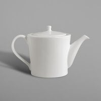 RAK Porcelain FDTP80 Fine Dine 27.1 oz. Ivory Porcelain Teapot and Lid - 4/Case