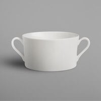 RAK Porcelain FDCS35 Fine Dine 11.9 oz. Ivory Porcelain Soup Bowl with 2 Handles - 6/Case
