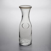 Libbey 33.875 oz. Glass Wine Decanter and Plastic Lid Set - 12 Glasses, 24 Lids