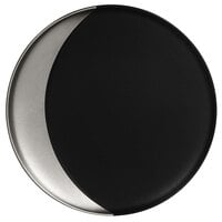 RAK Porcelain MFMODP24SB Metal Fusion 9 1/2 inch Silver / Black Porcelain Deep Plate - 12/Case
