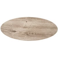 GET SB-2510-DRW Madison Avenue / Granville 25 1/2" x 10 1/4" Melamine Faux Drift Wood Surf Board Serving Platter - 3/Pack