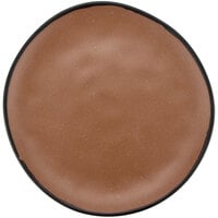 GET CS-100-TP Pottery Market 10 1/2 inch Matte Speckled Brown Melamine Coupe Dinner Plate - 12/Pack