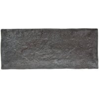 GET SB-1560-MNS Moonstone 15 1/4" x 6 1/4" Slate Melamine Rectangular Platter - 6/Pack