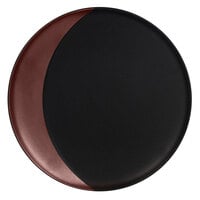 RAK Porcelain MFMODP27BB Metal Fusion 10 5/8 inch Bronze / Black Porcelain Deep Plate - 12/Case