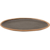 GET P-101-BR Pottery Market 10 1/2" Glazed Brown Melamine Plate - 12/Pack